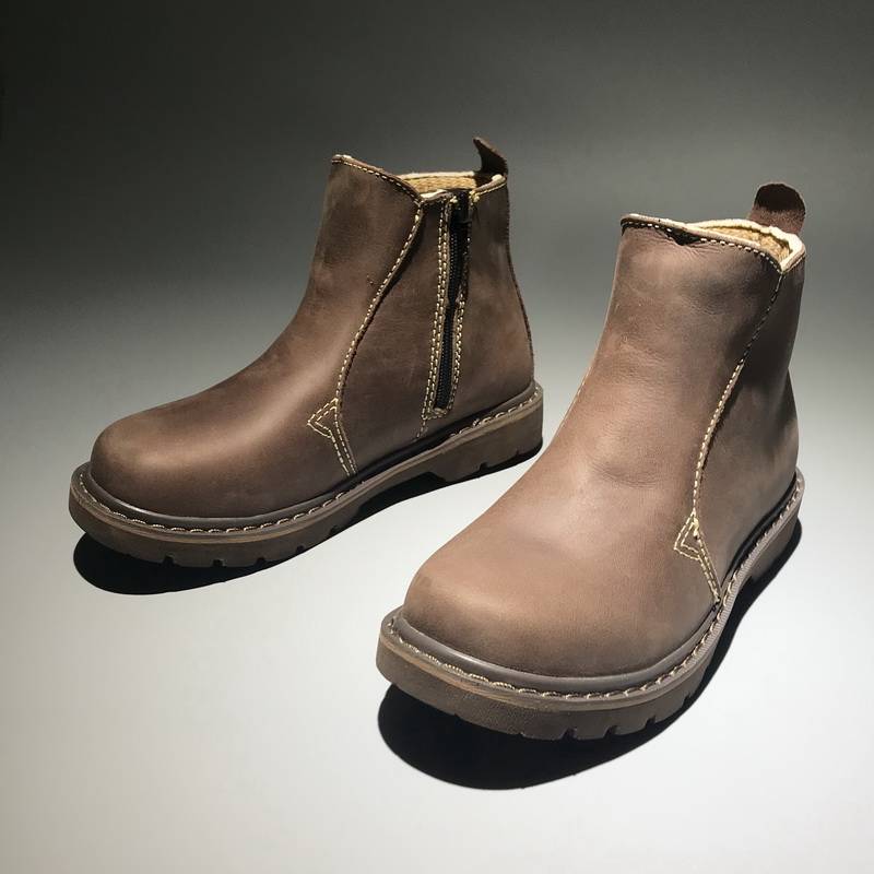 Retro leather Martin Boots Women's Boots Gang Gang British Wind Boots Piring Boots, Washing -out Waterproof Knight Boots Boots Tide