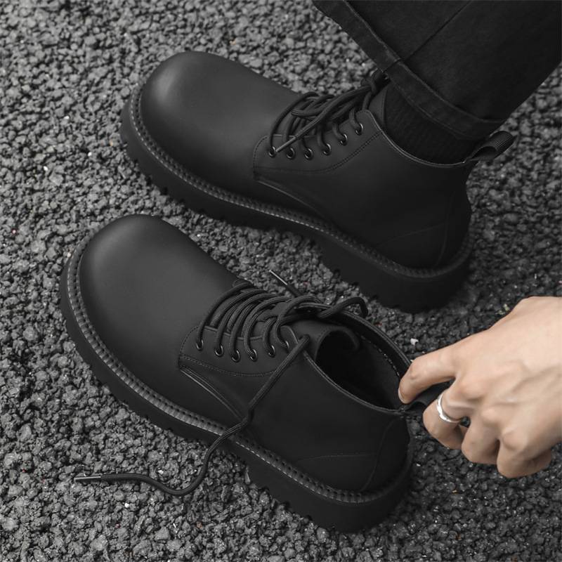 British Yali boots thick bottom summer 2024 new short tube Martin boots men's Diyabi wind head high -top shoes