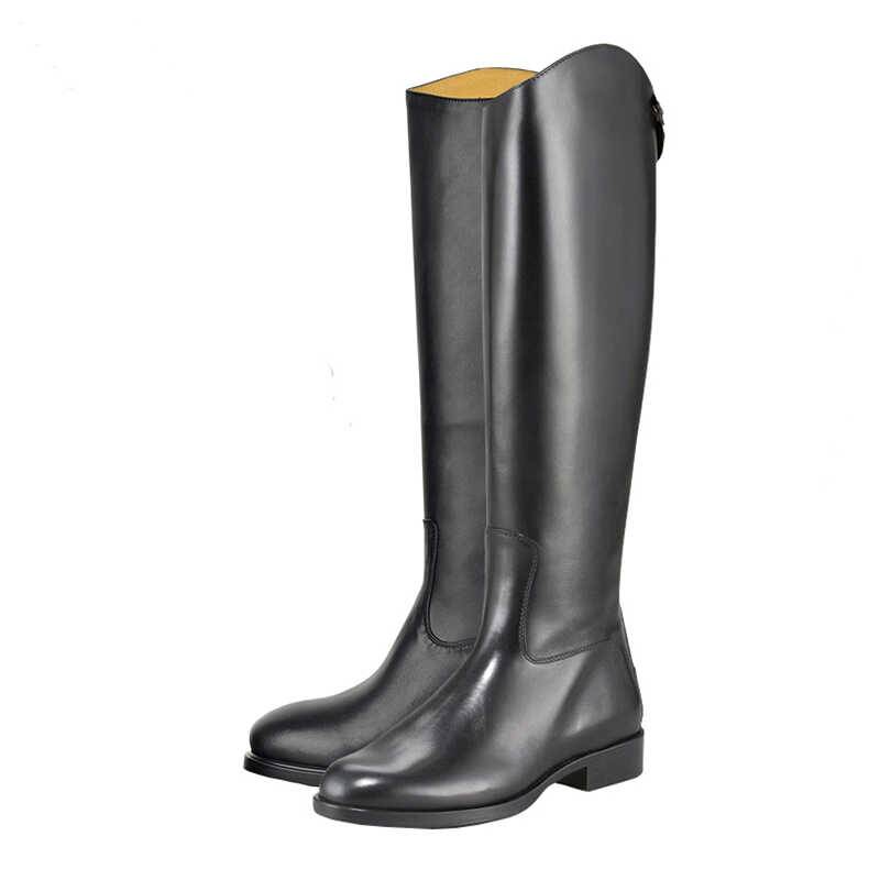 Professional equestrian boots men and women riding boots high -quality header cowhide breathable soft riding boots can customize boots