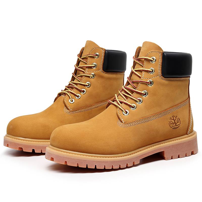 Spring can not play rotten big yellow boots men and women couples Martin boots head layer cowhide high -top leather British worker boots waterproof