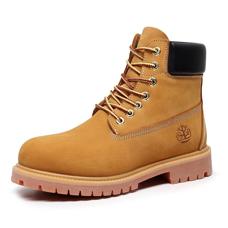 Spring can not play rotten big yellow boots men and women couples Martin boots head layer cowhide high -top leather British worker boots waterproof