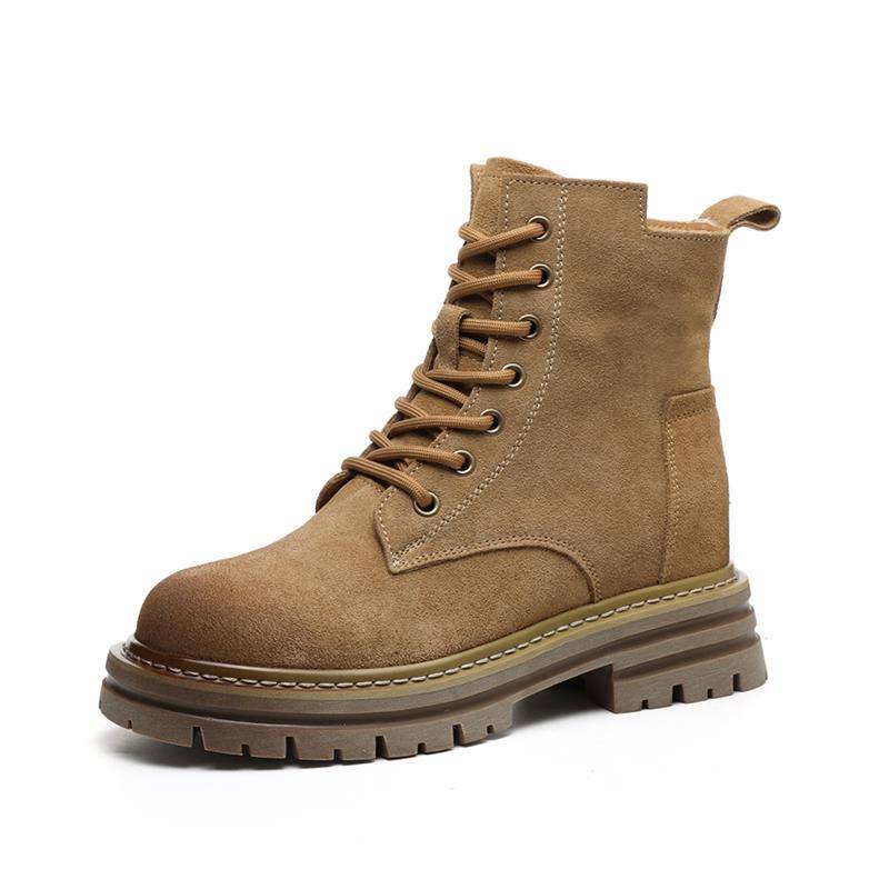 Jeep Gypsin Boots Female British Wind 2023 New Summer thin breathable leather car desert single boots