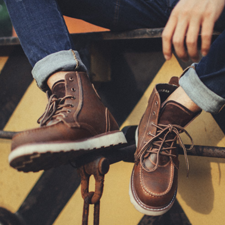 OWL CITY Amea Kazakh Martin boots men's work short boots gang American British style retro high -top shoes