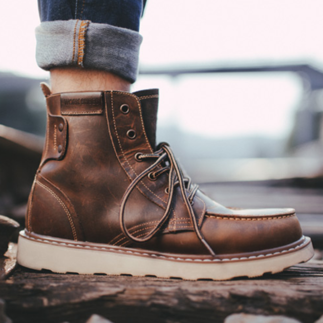 OWL CITY Amea Kazakh Martin boots men's work short boots gang American British style retro high -top shoes