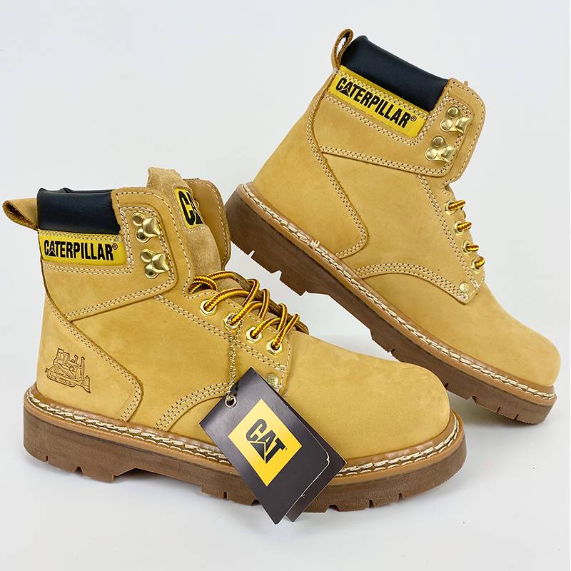 Card of Classic Dark Yellow Boot Crystal bottom men and women couples, leather leather motorcycles Martin boots high -top worker shoes