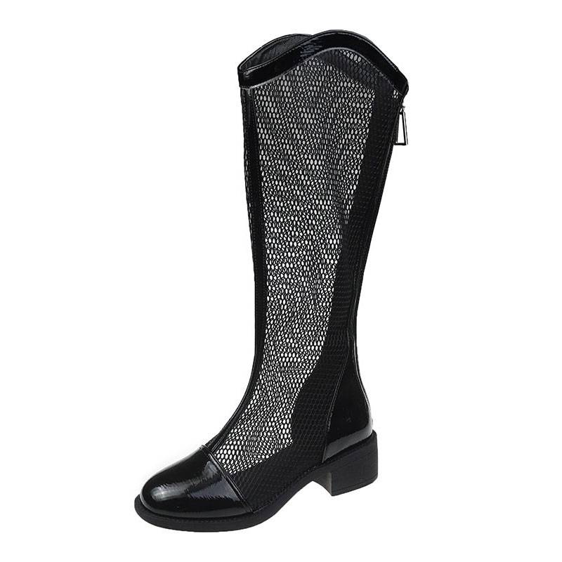 The long-bone boot girl's summer short boot, 2024, new boot through the air, the high-boiled boots
