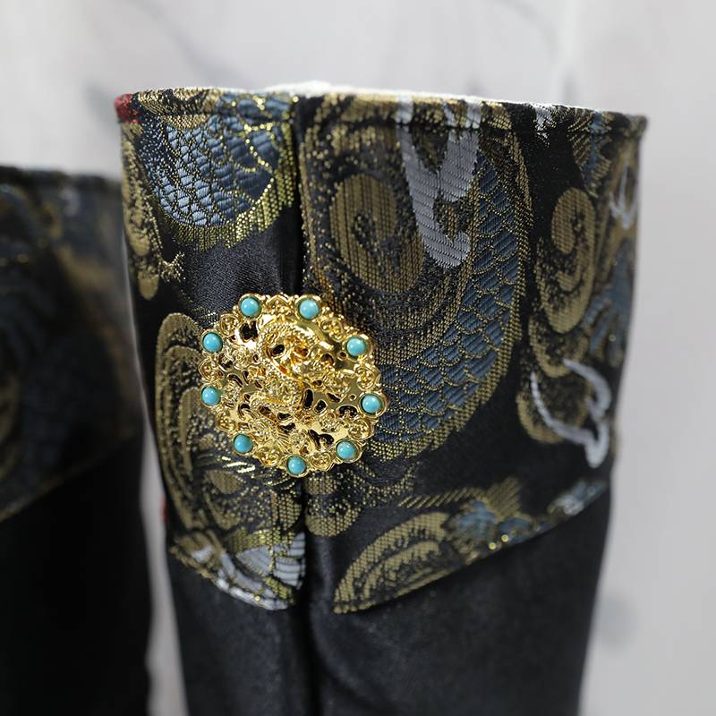 Royal Dragon Official Boots Zhuge Handmade Original Decoration Hanfu Boots Turnive Wedding Soap Boots Male Top Flatfoot Boots
