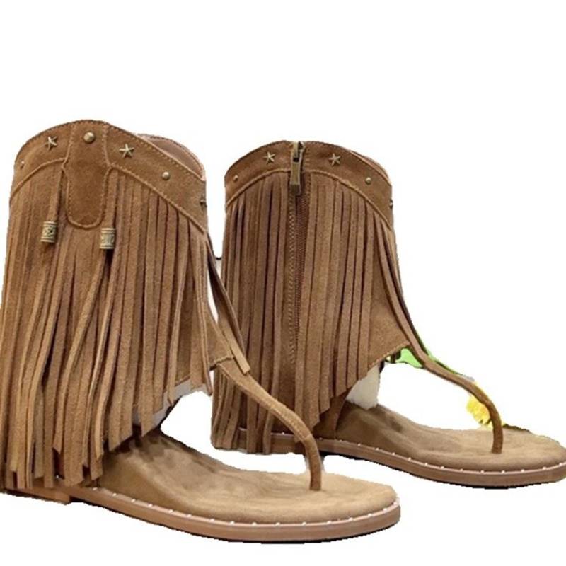 Western design sensor Fluton Short Tube Western Boot 2024 Summer Said Spring Spring Spring Side Zipper Template Human Character Lord Boot Flat