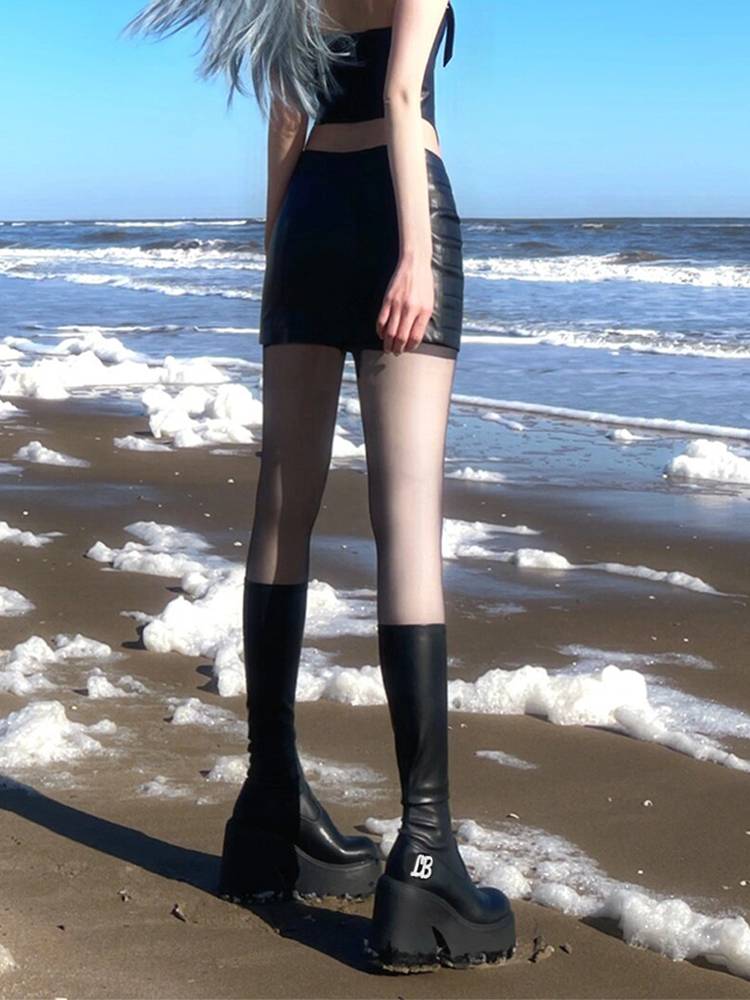 Youy boots female 2024 new European and American hot girl round heads, legs, thick bottom, increase, show thin legs, long knight boots