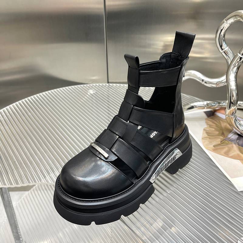 Headed calf-skin shoes
