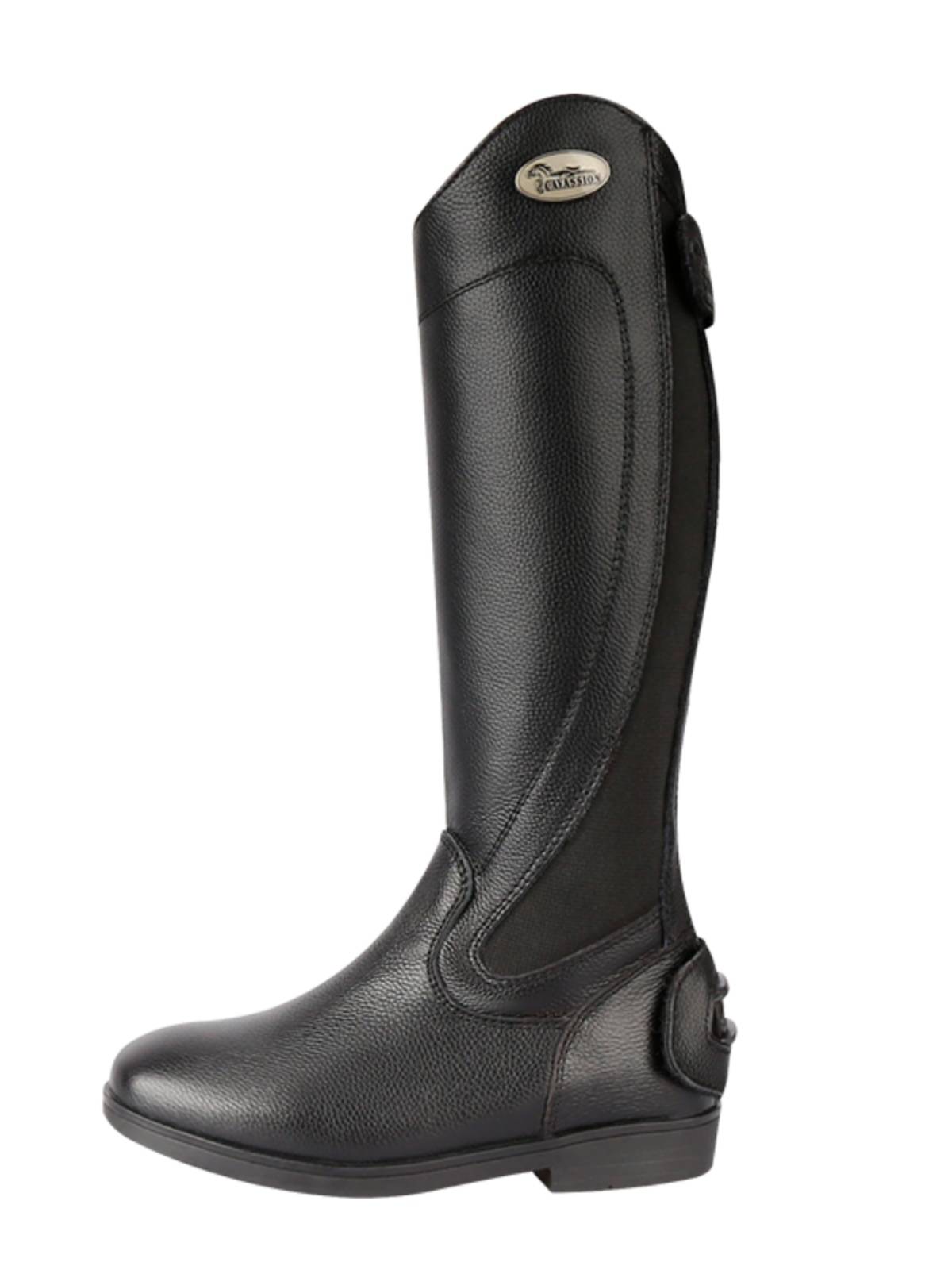 Children's cowhide boots ride ride boots head layer cowhide bar boots boots boots boots horses shoes children's horse riding equipment