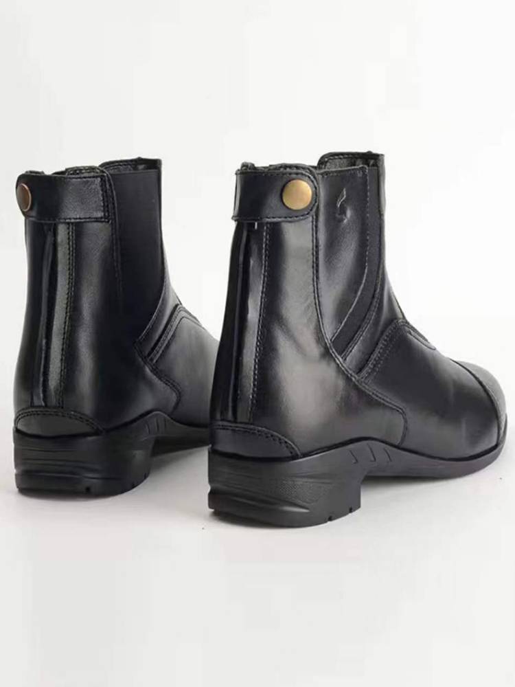Professional equestrian boots men's and female cowhide short horse boots breathable small horse boots sports equipment wear -resistant spring and autumn riding short boots