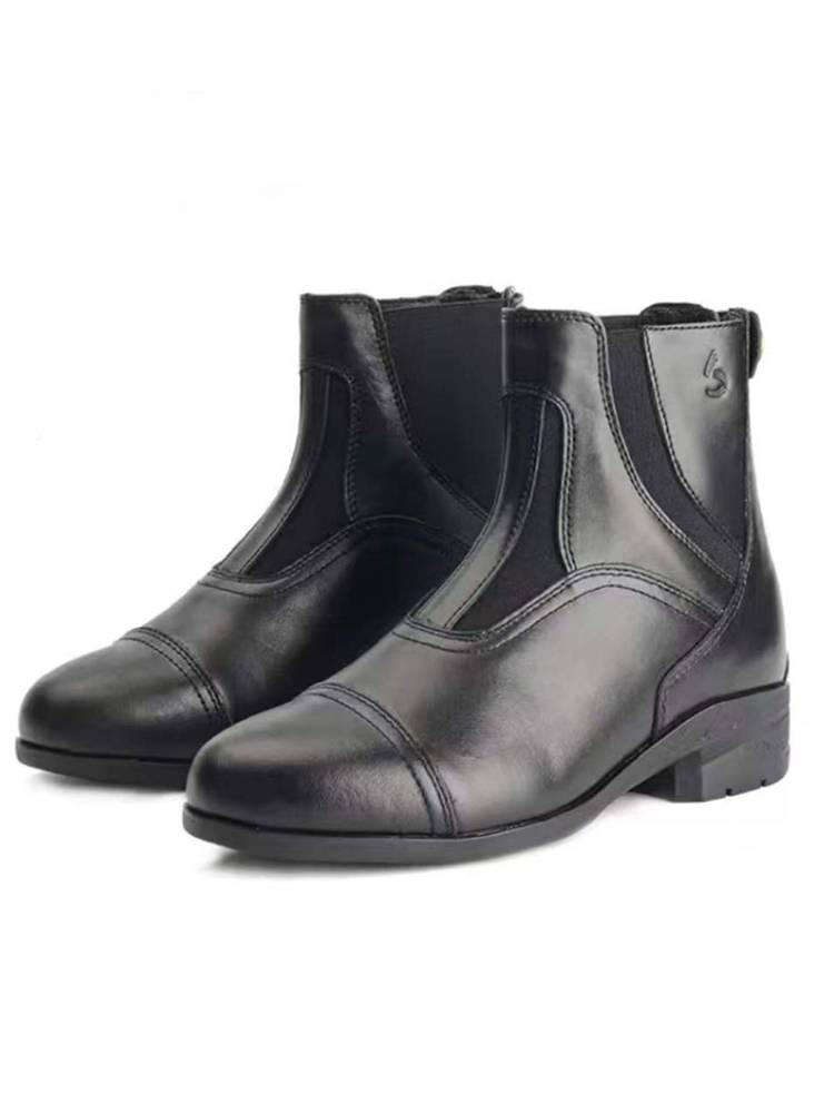 Professional equestrian boots men's and female cowhide short horse boots breathable small horse boots sports equipment wear -resistant spring and autumn riding short boots