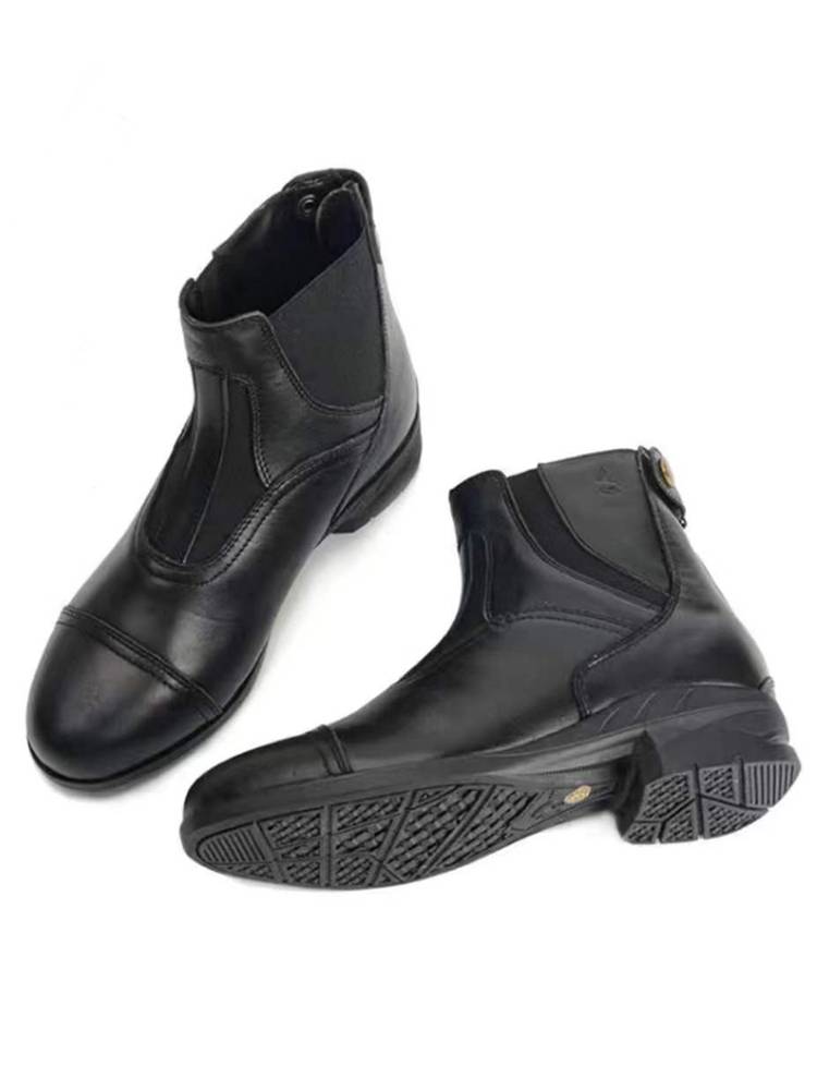 Professional equestrian boots men's and female cowhide short horse boots breathable small horse boots sports equipment wear -resistant spring and autumn riding short boots