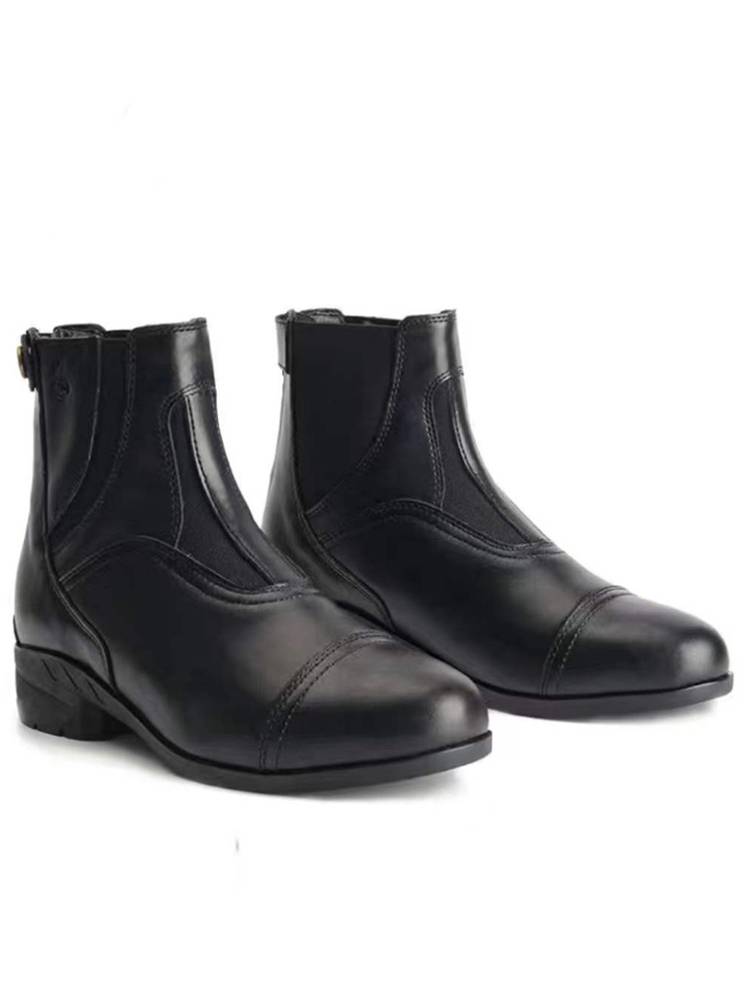 Professional equestrian boots men's and female cowhide short horse boots breathable small horse boots sports equipment wear -resistant spring and autumn riding short boots