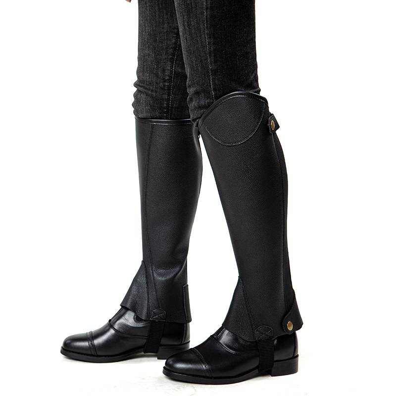 Men and Women Equestrian Legs Children's Horse Riding Leather Anti -Kneel Horse Riding Equipment Equipment Horse Boot Set Super Fiber Chartus