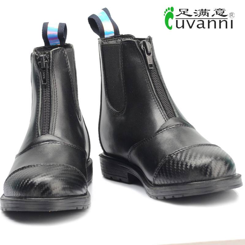 Young bullskin riding horse boots, specialty horse boots, carbs, short boots for children, Zipper boots