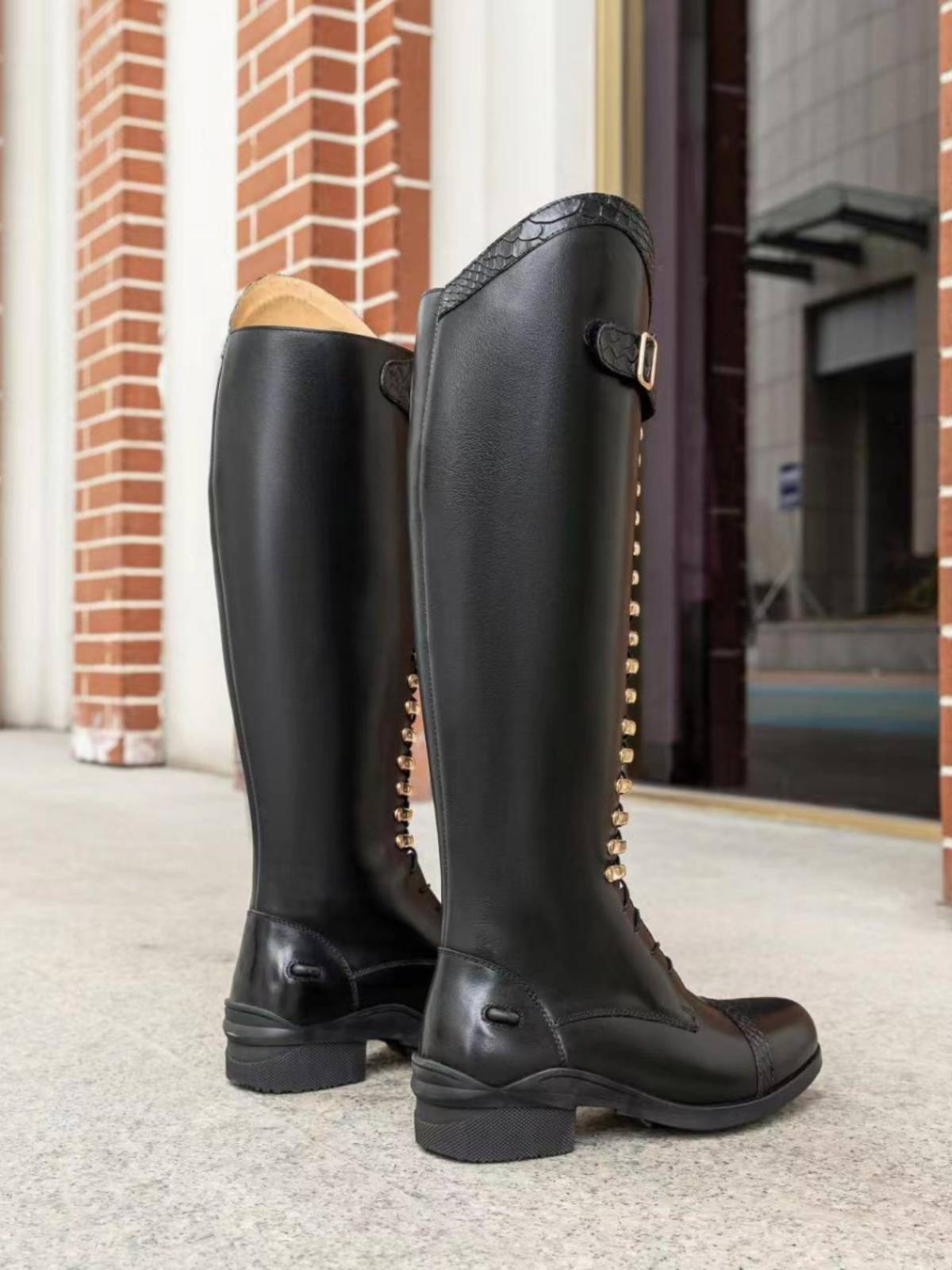 Customized Equestrian Horse Boot Professional Riding Training Competition Cycling Craft Cruise Powder Boots inside