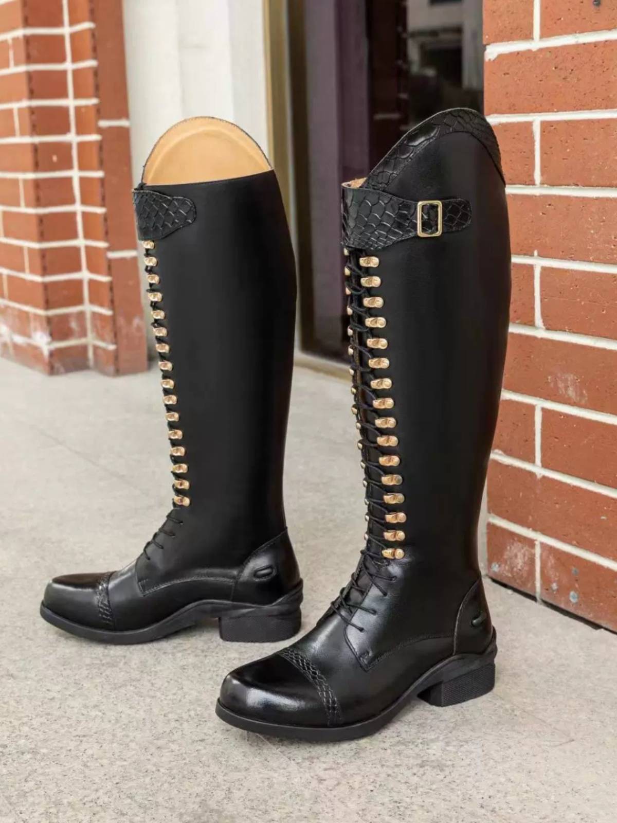 Customized Equestrian Horse Boot Professional Riding Training Competition Cycling Craft Cruise Powder Boots inside