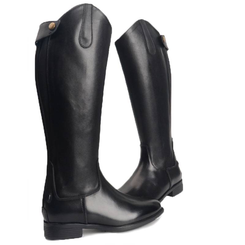 Import-type barbed boots and horse boots, men and women with the same head of oxen skin, high-powered boots and boots