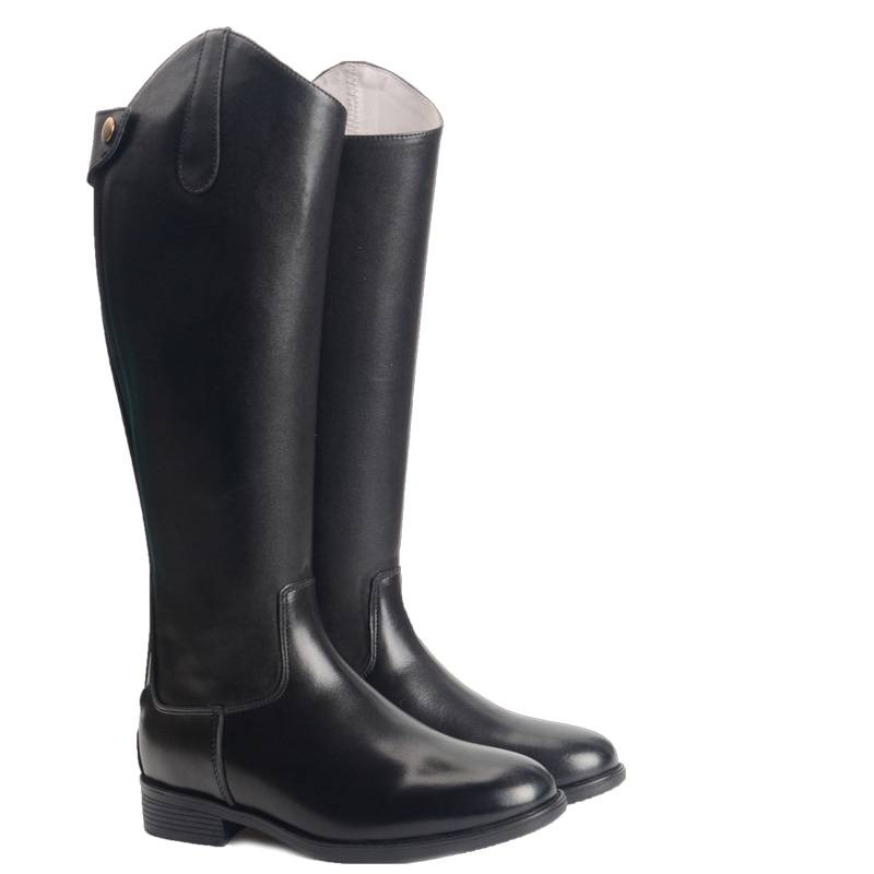 Import-type barbed boots and horse boots, men and women with the same head of oxen skin, high-powered boots and boots