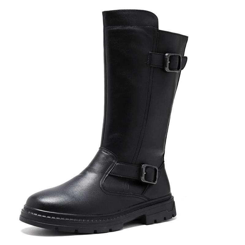 Templim Martin Boot Men's High Boots Boots Winter Trend Men's thick sole long boots British cowhide knight boots