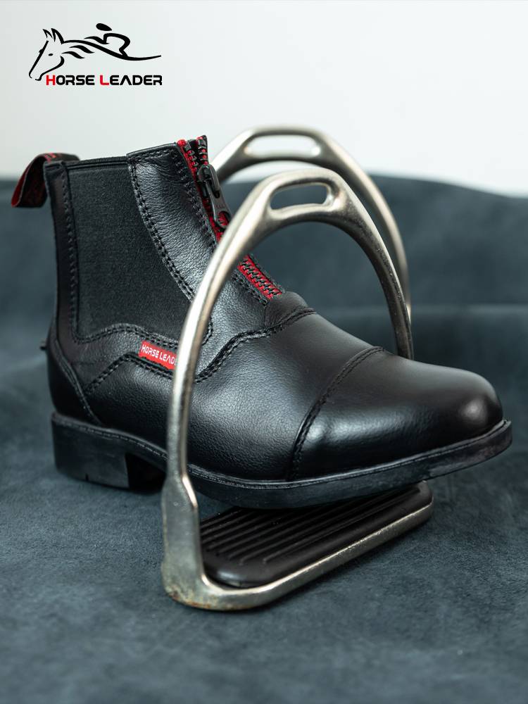 Horse Leader Equestrian Horse Boots Children Four Seasons Horse Boot Riding Equipment Cowhide Protective Shooting Boot Equelia Equipment