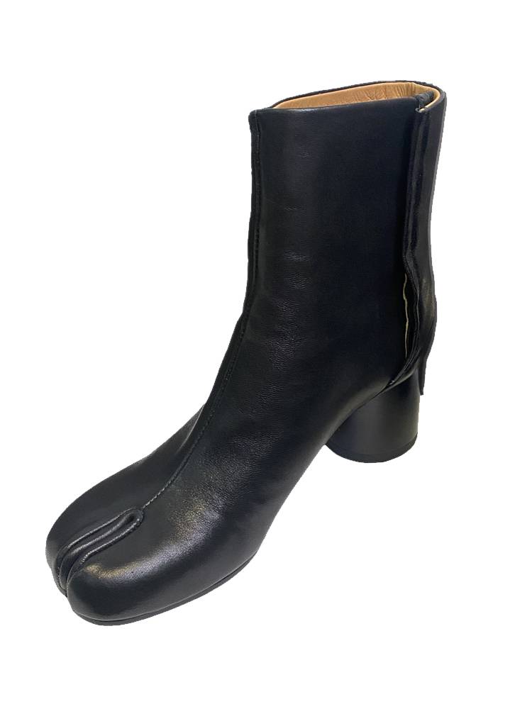 Handmade pure sheepskin Maggie Boot Boots Chelsea boots, leather pork trotters high -heeled short boots wild pork feet hill boots
