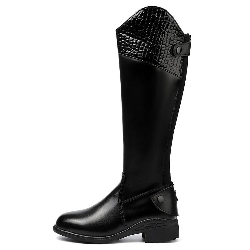 Professional equestrian boots all -cowhide men and women with the same wild riding disorder training riding riding equipment with thick legs and barrels