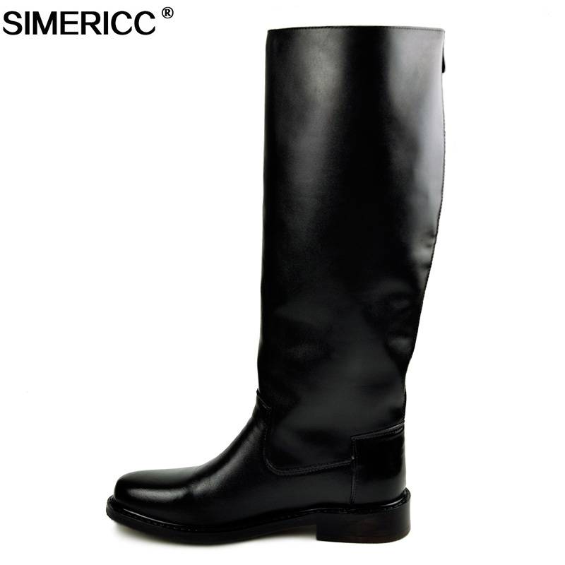Simericc all -leather long horse boots men's parade boots ritual boots, locomotive knight boots, warm Martin wool boots
