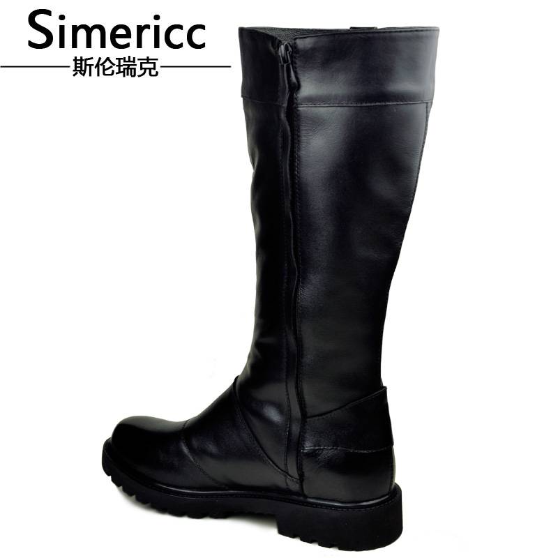 All -cowhide Wool Boots Men's Boots Sheepskin Together High Equestrian Boots Long Martin Boot Snow Hot Boots 918