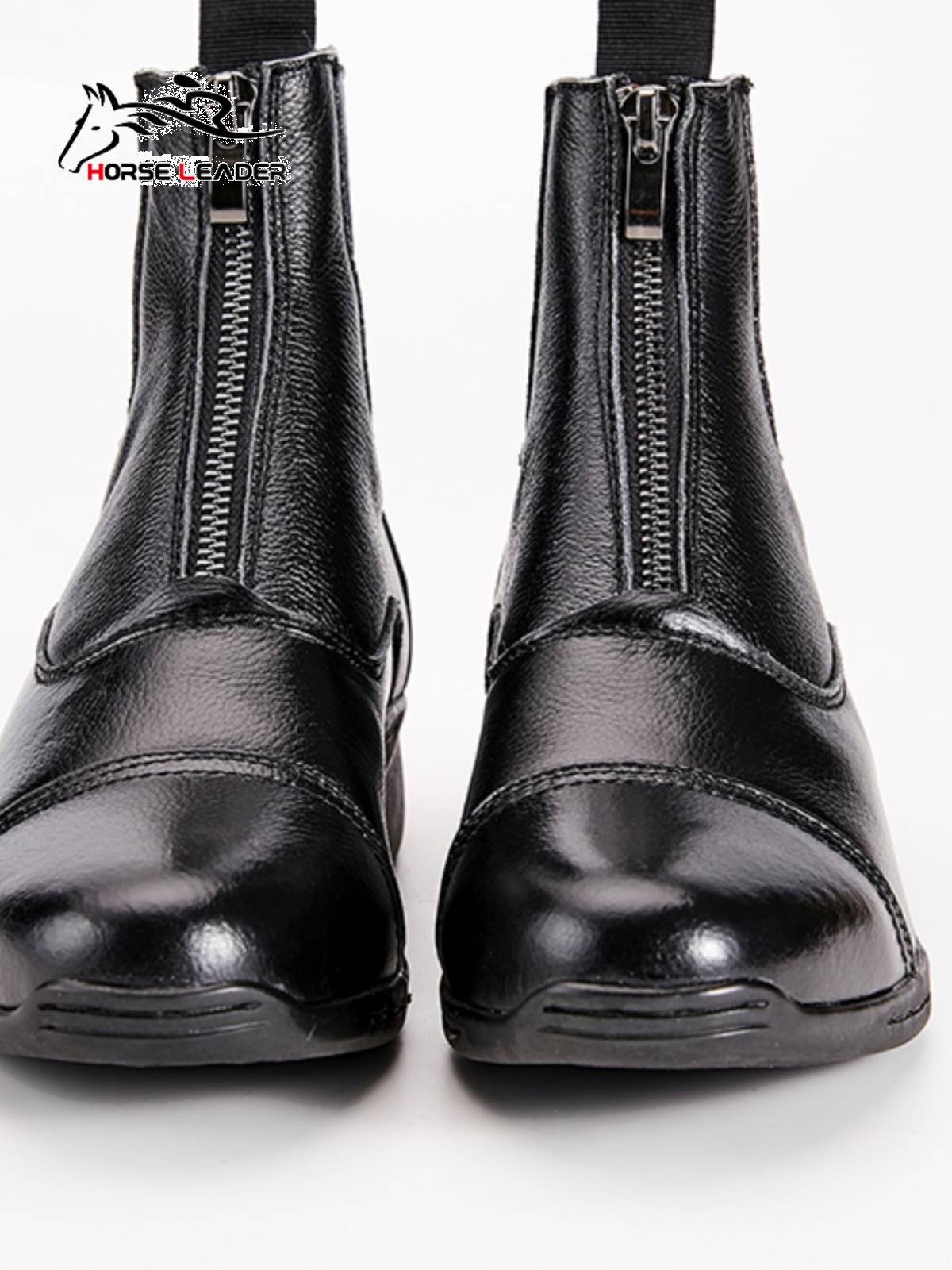 Leather riding horse -up boots equestrian boots, wear -resistant and breathable lychee patterned cowhide short boots, knights, boots, boys, boys, children riding shoes