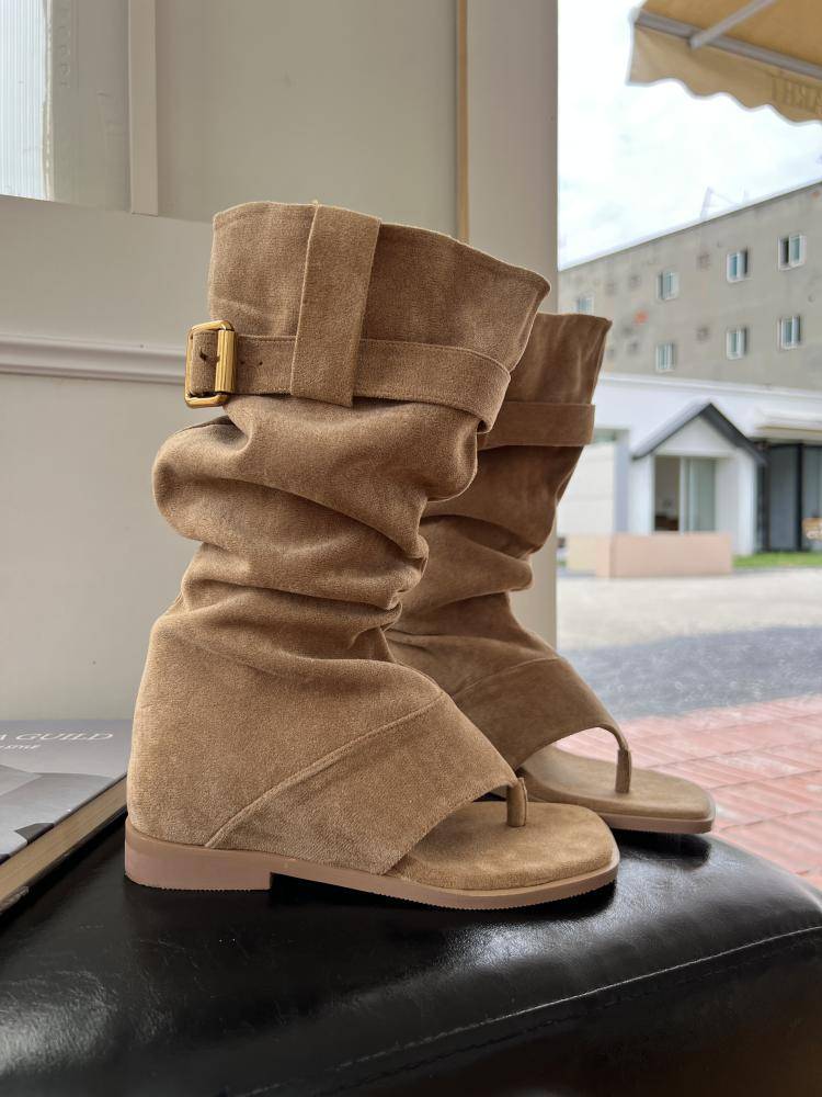 Song Xixi 2024 New Summer Boots Picking toe Boots Skin Boots Sandal Boots Sandals Increasing Pile of Boot Boots and Boots