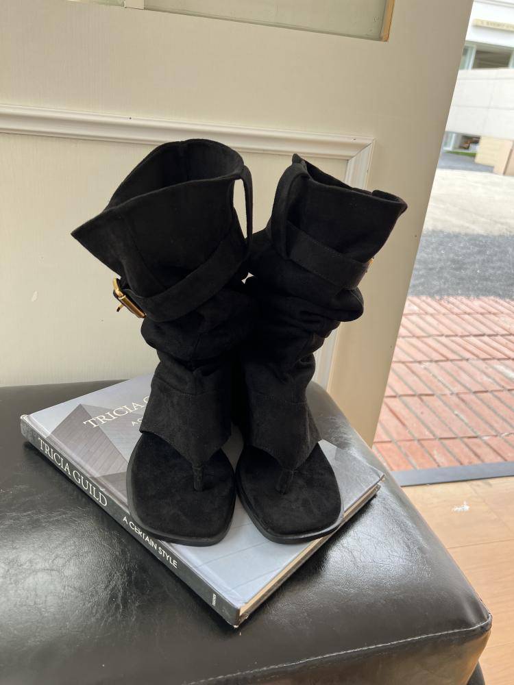 Song Xixi 2024 New Summer Boots Picking toe Boots Skin Boots Sandal Boots Sandals Increasing Pile of Boot Boots and Boots
