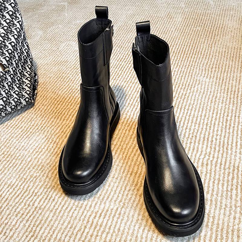 2023 autumn new Mongolian horse boots men's riding leather mid -knights, cave boots, motorcycle boots in the west Martin boots men's tide