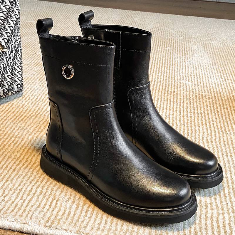2023 autumn new Mongolian horse boots men's riding leather mid -knights, cave boots, motorcycle boots in the west Martin boots men's tide