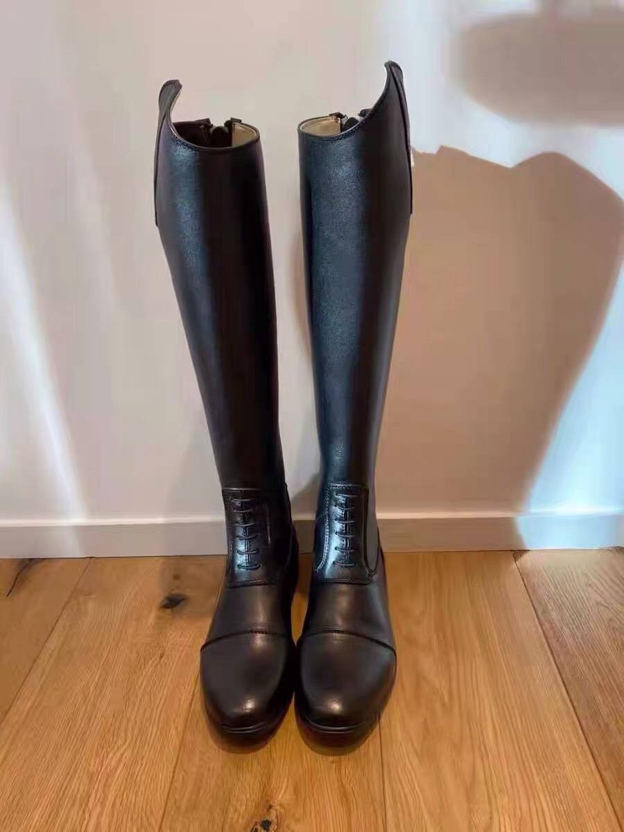 Professional equestrian boots men and women riding boots boots, leather breathable professional equestrian riding boots