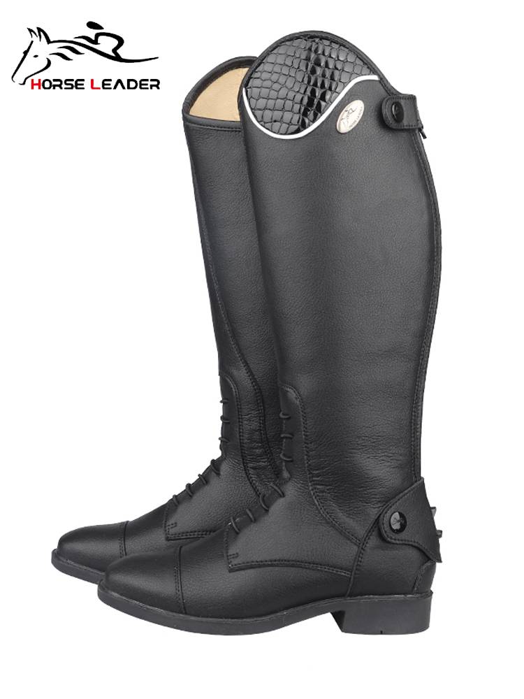 HorseLeader spring and summer equestrian equipment horses boots women's wear -resistant riding men's long boots, cowhide air -breathable long horse boots