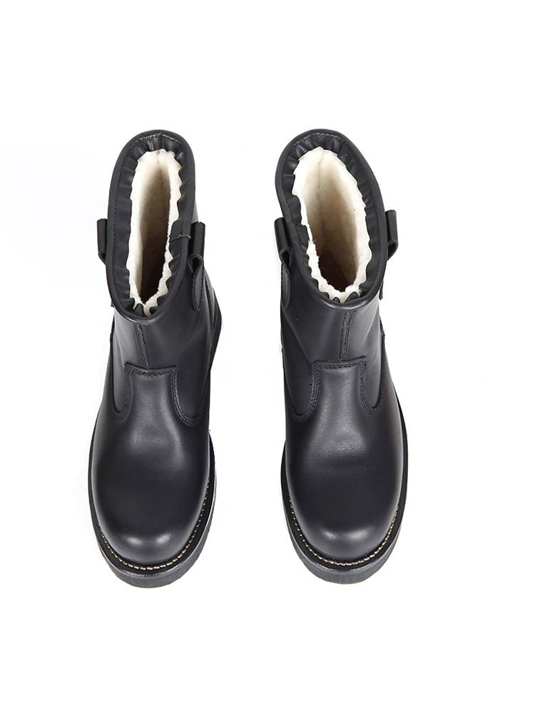 Leather winter wool knight boots high tube warm horse boots men's snow boots handmade solidar Martin boots cotton boots