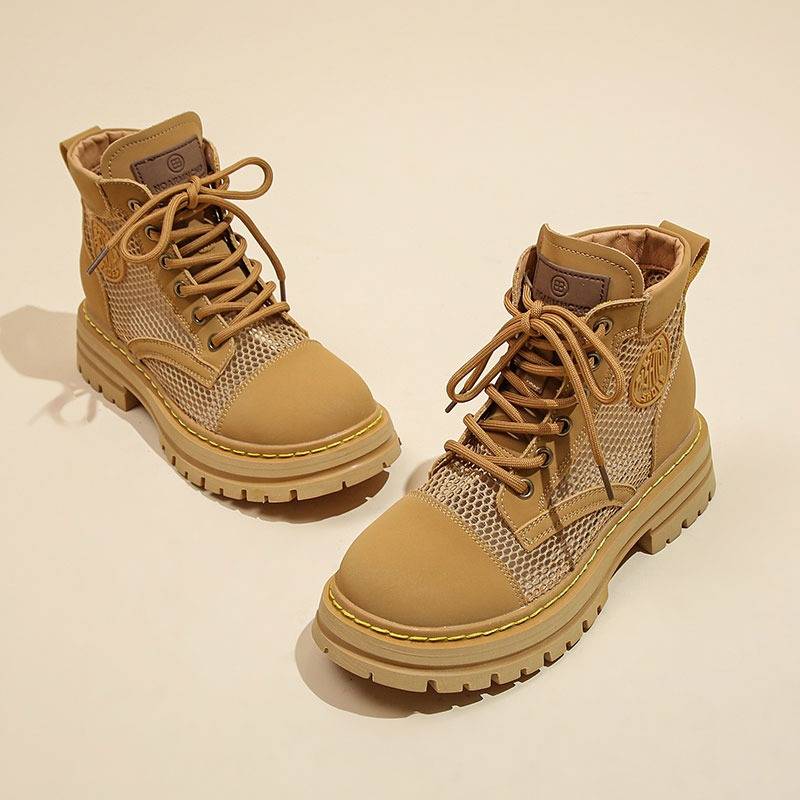Martin Boots Girl, 2024 New Summer Thick Short Boot Grim, Big Yellow Boots
