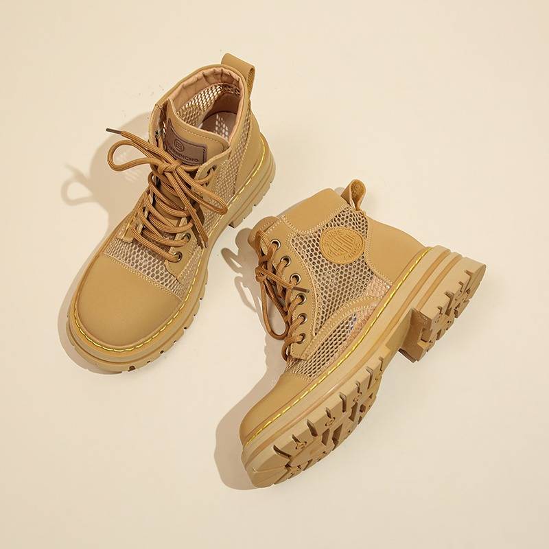 Martin Boots Girl, 2024 New Summer Thick Short Boot Grim, Big Yellow Boots