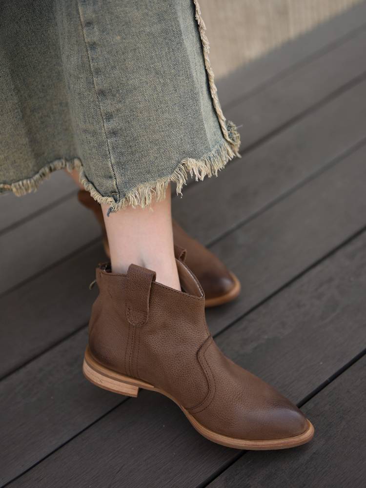 Artmu original British style small horse boots new pointed short boots female Martin boots in western denim boots