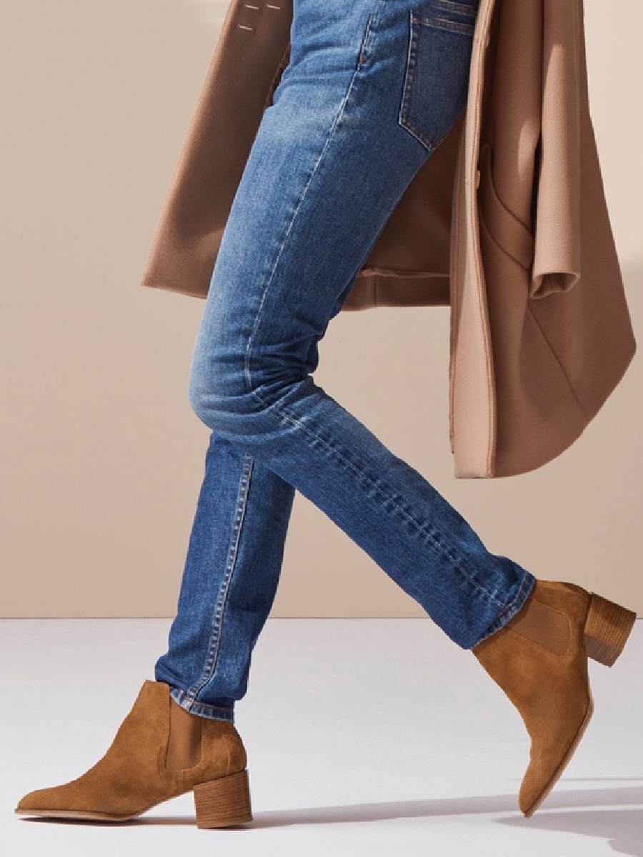 Everlane Inschic Shin Piececi Short Boots Female Plel Head High Heel Boots Fashion Net Red