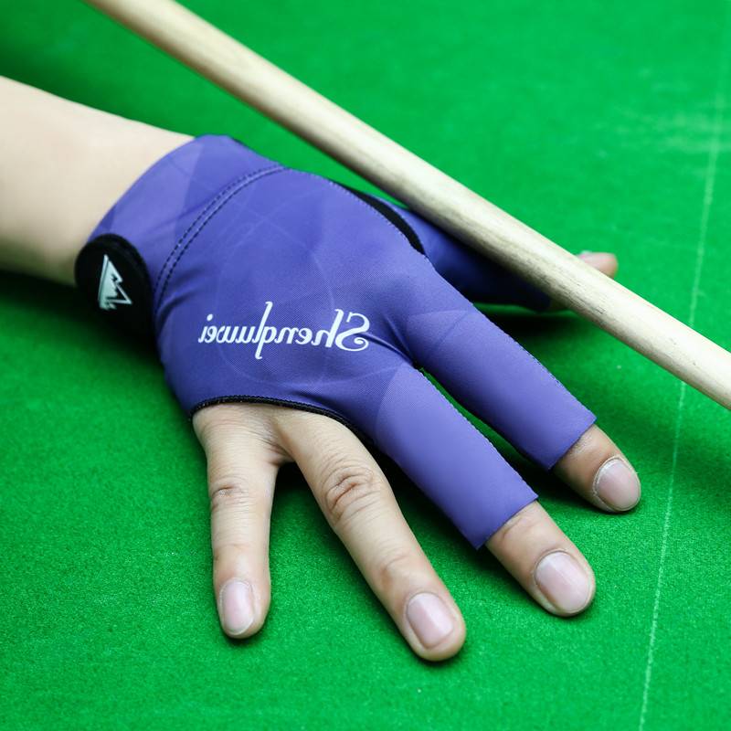 Light blue right hand with billiard gloves