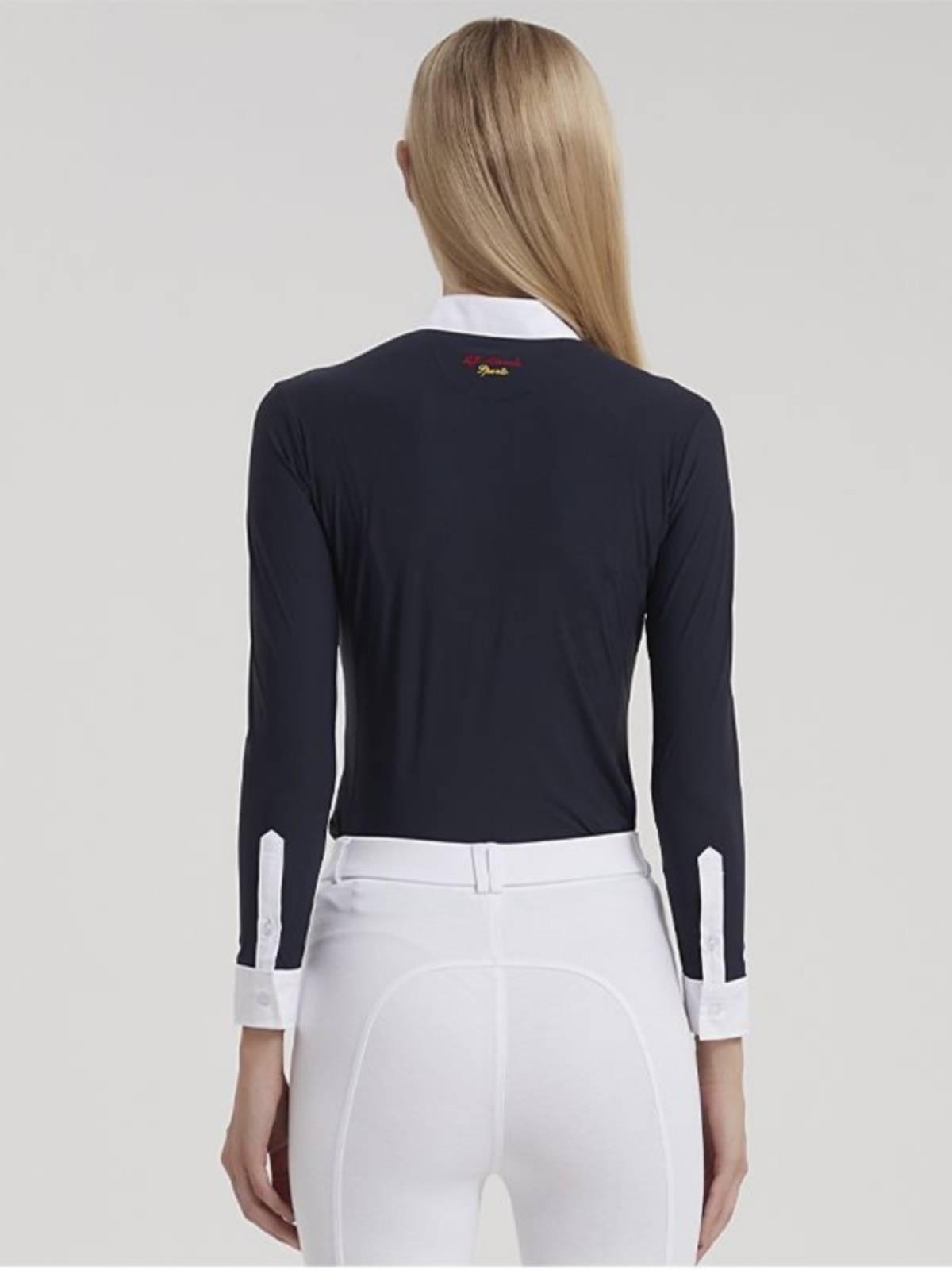 QUICK-DRY T-SHIRTS, LONG-SLEEVED WOMEN RIDING POLO SHIRTS, TRAINING IN WHITE RACING COSTUMES