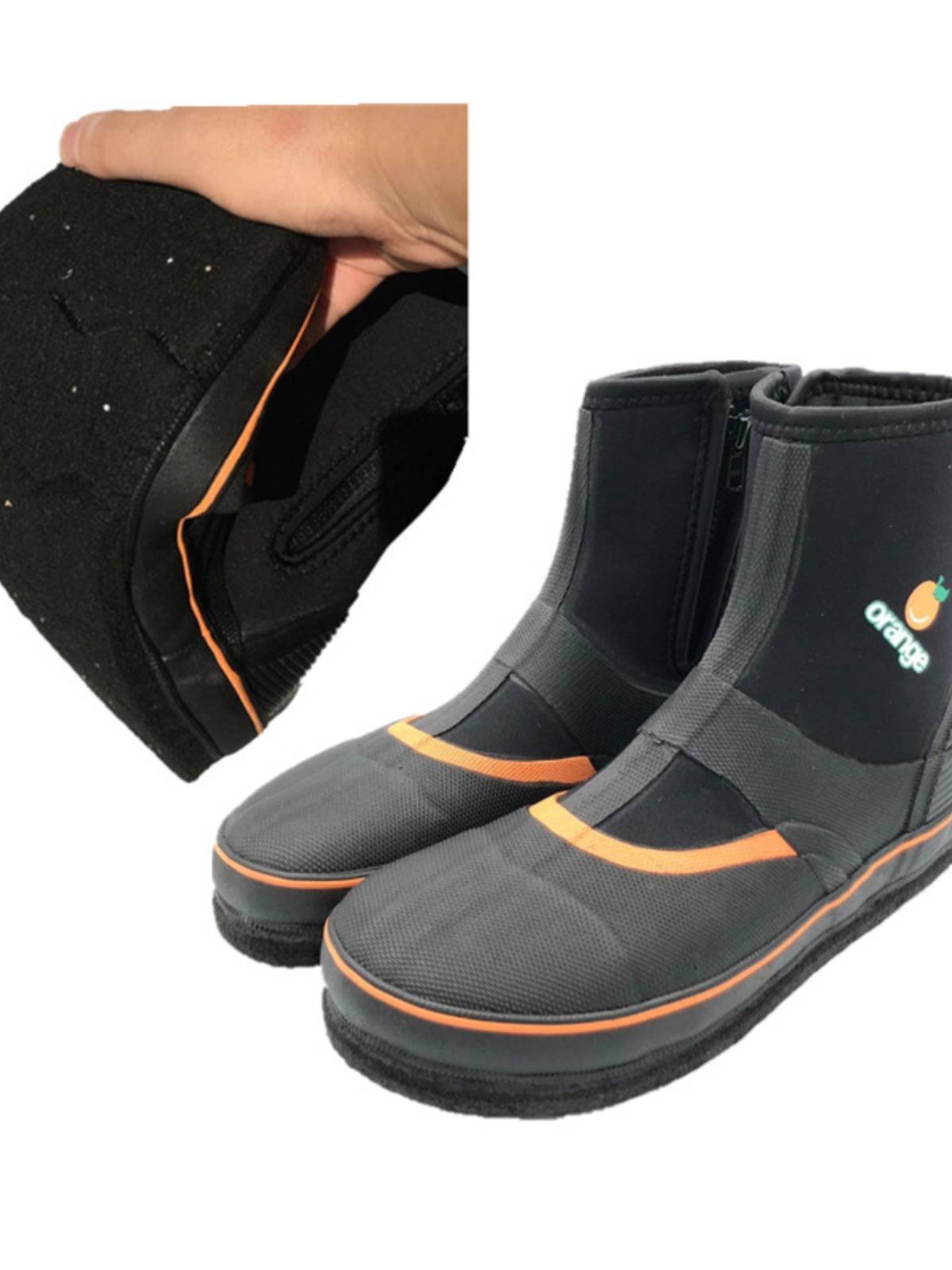 Taiwan Orange Anti -slip Reef Shoes Touring Shoes and Big Fishing Sea Fishing Fishing Fishing Forest Forest Tromato Shoes Boots Waterproof and breathable