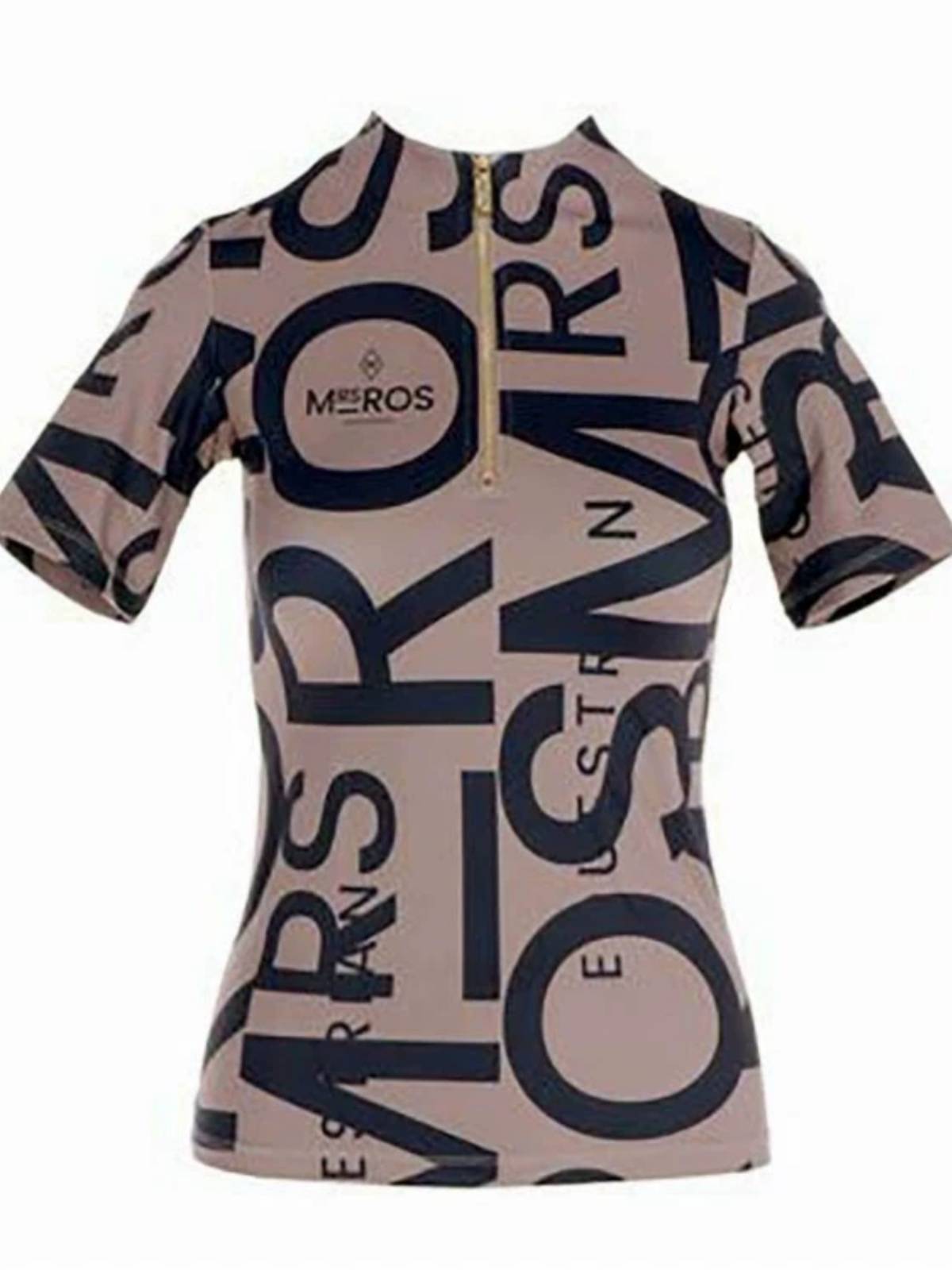 Original Single Lady Professional Equestrian Jacket Knight Server T -shirt Elastic Slim Slim Semi -Zipper Riding Short Sleeve