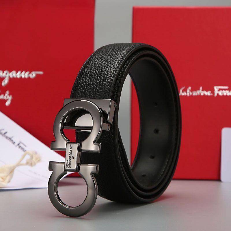 2024 leather belt classic cowhide wild trousers business high -end men's belt new model