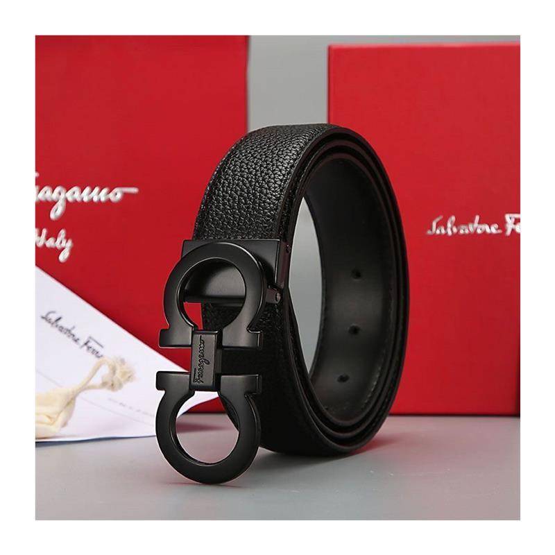 2024 leather belt classic cowhide wild trousers business high -end men's belt new model