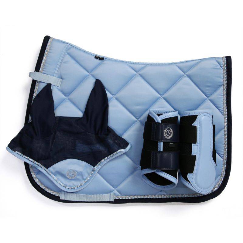 TF horses light blue barrier horse sweat dance saddle sweat drawer set Mallo ear hood leggings partaroon supplies